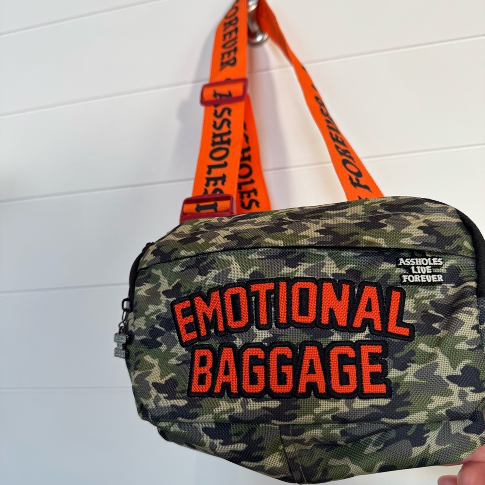 ALF Emotional Baggage Camo Belt Bag with Orange Accents